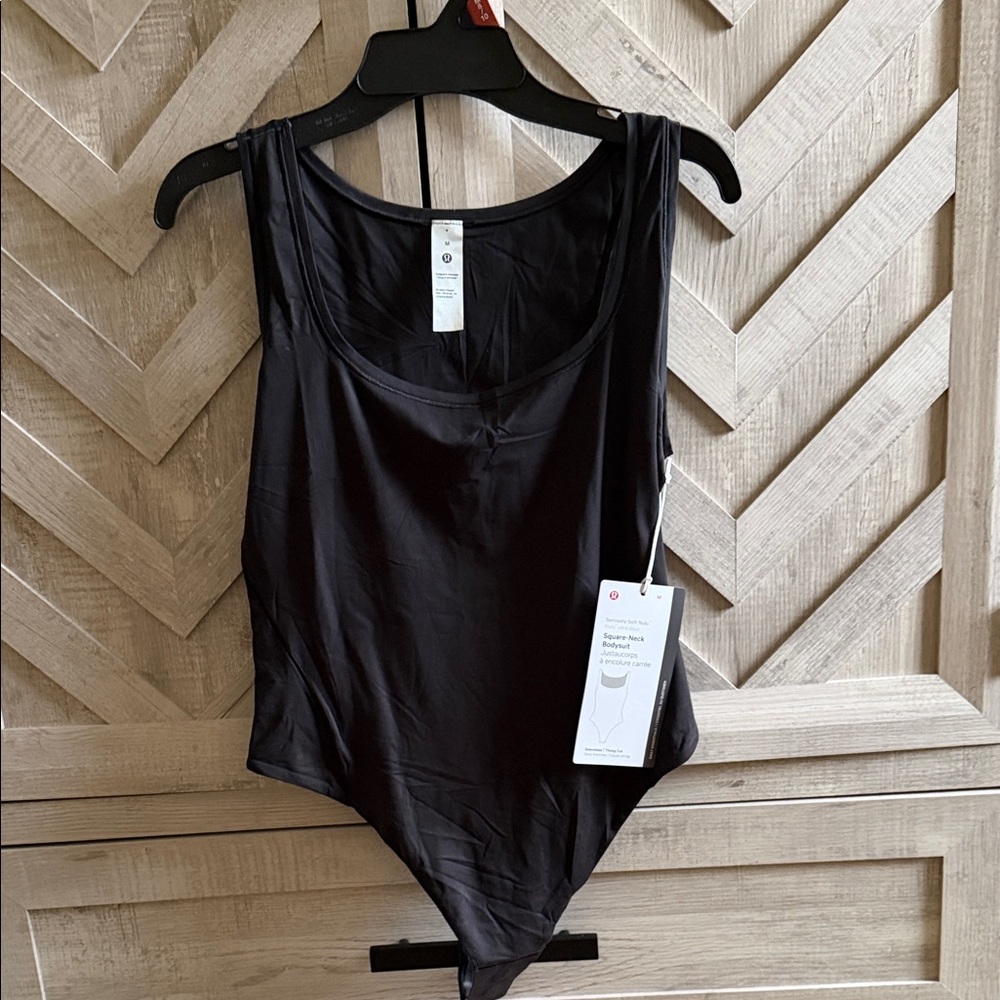 NWT Lululemon Black Sleeveless Bodysuit